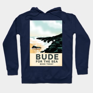 Bude Cornwall travel poster Hoodie